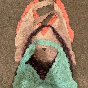 Set of 5 Free people bralettes medium
